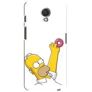 Чехол с Симпсонами для Meizu M6s (VPrint) (Гомер с пончиком)