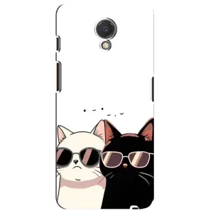 Чохол з малюнком кіт на Meizu M6s (Коти в окулярах)