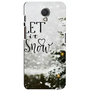 Новогодние, Праздничные Чехлы для Meizu M6s - 2024 год (Let it snow)