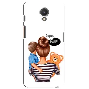 Чехол с печатью для Meizu M6s - (Мама с ребенком) (AlphaPrint) (Мама с сыном)