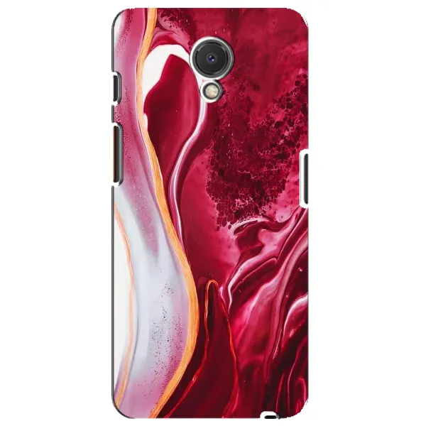 Чохол з принтом «Мрамор червоний» для Meizu M6s