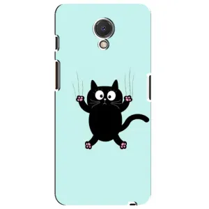 Чехол с принтом для Meizu M6s (AlphaPrint) Модные коты (Падающий кот)