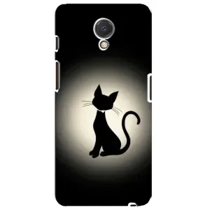 Чехол с принтом для Meizu M6s (AlphaPrint) Модные коты (Силуэт котика)