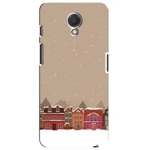 Новогодние, Праздничные Чехлы для Meizu M6s - 2024 год (Зимний город)
