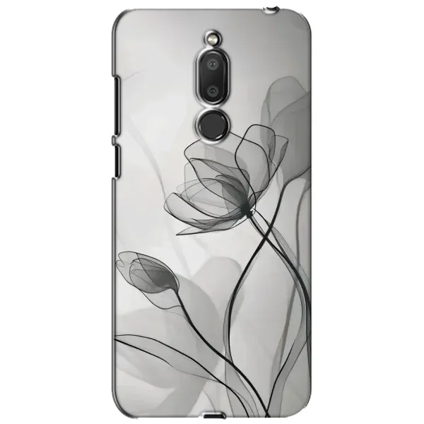 Чохол з принтом «Чорні квіти» для Meizu M6T (Meilan 6T)