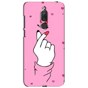 Чехол с принтом для Meizu M6T, Meilan 6T (AlphaPrint - Знак сердечка)