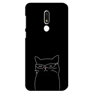 Чехол с принтом «Равнодушный кот» для Meizu M8 Lite