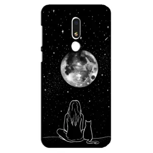 Чехол с принтом «Девушка с котом» для Meizu M8 Lite