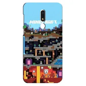 Чехол Майнкрафт на Meizu M8 Lite (AlphaPrint) Minecraft (фон Minecraft)