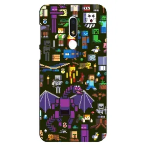 Чехол Майнкрафт на Meizu M8 Lite (AlphaPrint) Minecraft (Коллаж Майнкрафт)