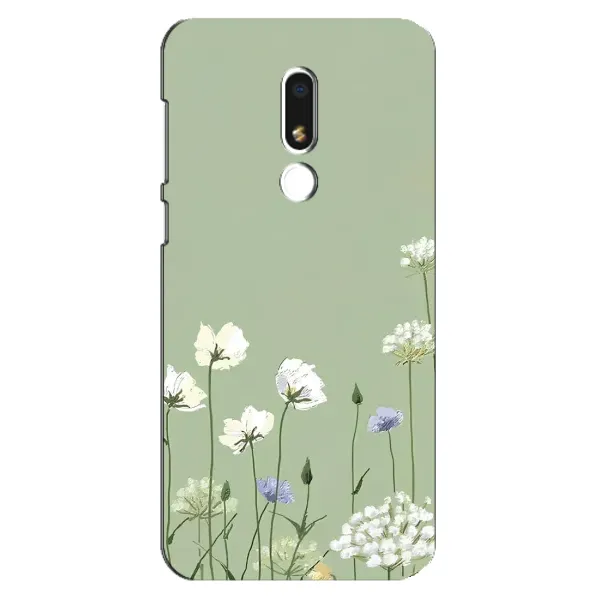 Чехол с принтом «Цветы на зеленом» для Meizu M8 Lite