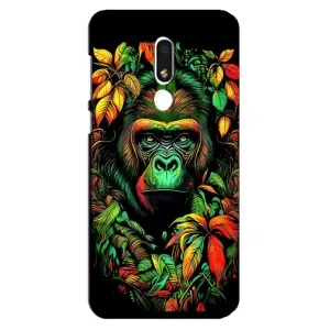 Чохол з Мавпами Meizu M8 Lite - (AlphaPrint) (Мавпа в квітах)
