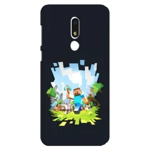 Чехол Майнкрафт на Meizu M8 Lite (AlphaPrint) Minecraft (персонажи Minecraft)