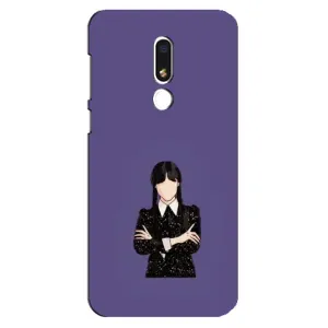 Чохли Венсдей на Meizu M8 Lite Уенсдей (AlphaPrint) (Венздей у чорному)