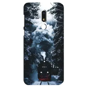 Новорічні, Святкові Чохли для Meizu M8 Lite - 2024 год (Зимовий потяг)
