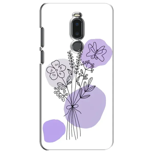 Чехол с принтом «Букет фиолетовая абстракция» для Meizu Note 8