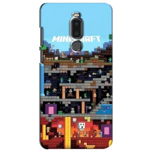 Чехол Майнкрафт на Meizu Note 8 (AlphaPrint) Minecraft (фон Minecraft)