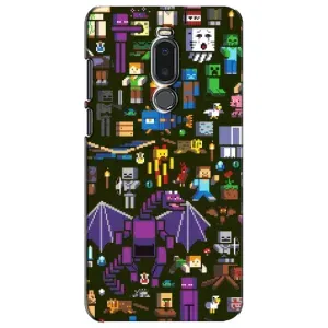 Чехол Майнкрафт на Meizu Note 8 (AlphaPrint) Minecraft (Коллаж Майнкрафт)