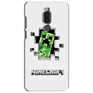 Чехол Майнкрафт на Meizu Note 8 (AlphaPrint) Minecraft (крипер Майнкрафт)