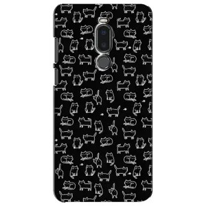 Чехол с принтом для Meizu Note 8 (AlphaPrint) Модные коты (Меленькие котики)