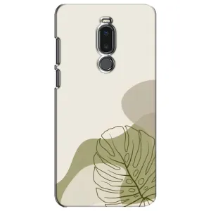 Силиконовый чехол с принтом в цветах на Meizu Note 8 (Зеленая монстера дизайн)