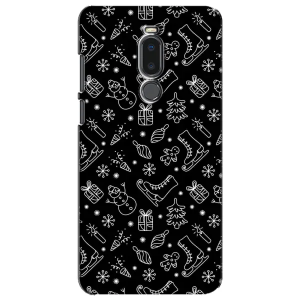 Чехол с принтом «Новогодний фон» для Meizu Note 8