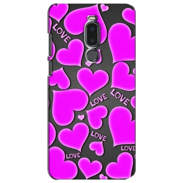 Чехол с принтом «Pink hearts» для Meizu Note 8