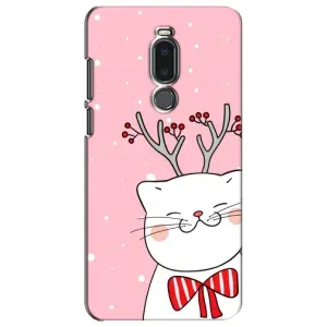 Новогодние Чехлы для Мейзу Ноте 8 (VPrint) (Зимний кот)