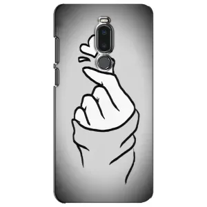 Чехол с принтом для Meizu Note 8 (AlphaPrint - Знак сердечка) (Значок Love)