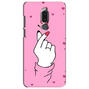 Чехол с принтом для Meizu Note 8 (AlphaPrint - Знак сердечка)