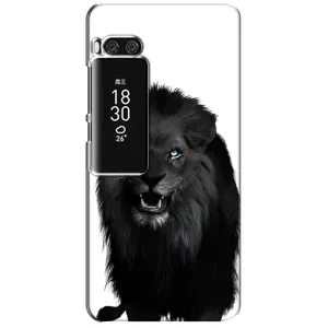 Чехлы с картинками животных Meizu Pro 7 Plus (Черный ЛЕВ)
