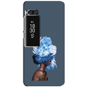 Чехлы (ART) Цветы на Meizu Pro 7 Plus (VPrint) (Квіти на голові)