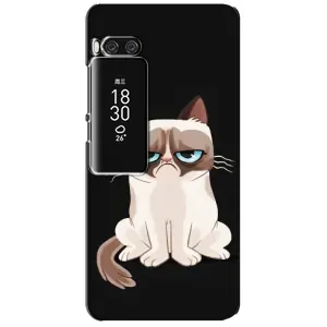 Чехол с принтом для Meizu Pro 7 Plus (AlphaPrint) Модные коты (Грустный кот)