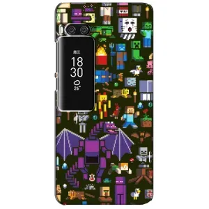 Чехол Майнкрафт на Meizu Pro 7 Plus (AlphaPrint) Minecraft (Коллаж Майнкрафт)