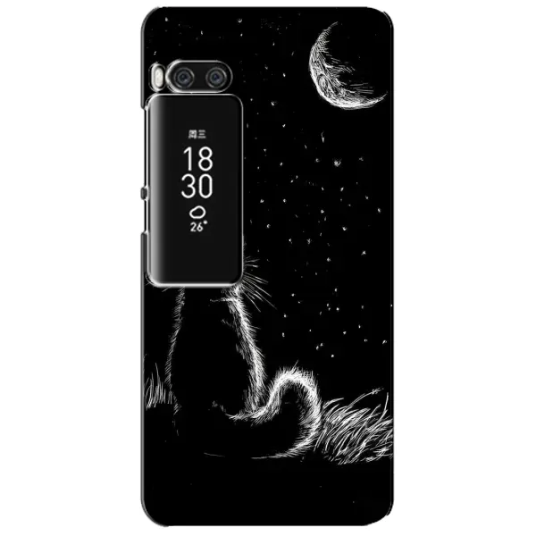 Чехол с принтом «Котик и луна» для Meizu Pro 7 Plus