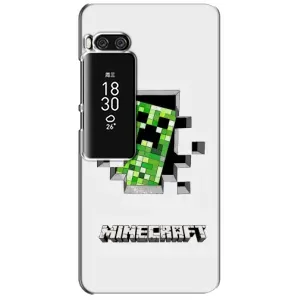 Чехол Майнкрафт на Meizu Pro 7 Plus (AlphaPrint) Minecraft (крипер Майнкрафт)