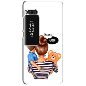 Чехол с печатью для Meizu Pro 7 Plus - (Мама с ребенком) (AlphaPrint) (Мама с сыном)