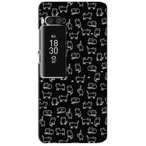 Чехол с принтом для Meizu Pro 7 Plus (AlphaPrint) Модные коты (Меленькие котики)