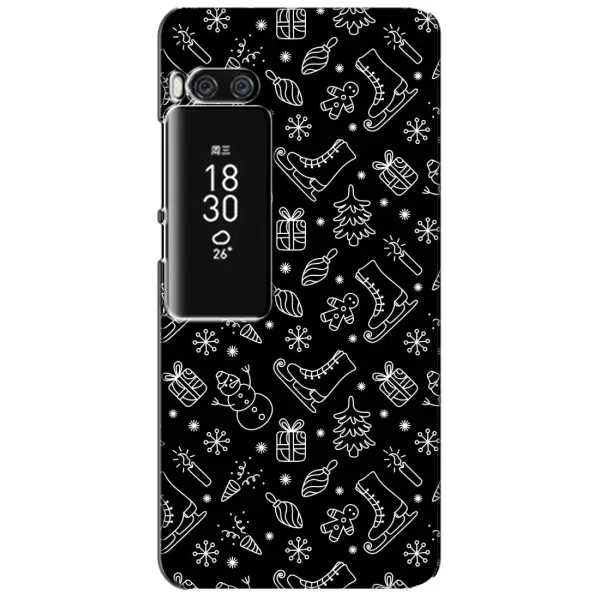 Чехол с принтом «Новогодний фон» для Meizu Pro 7 Plus