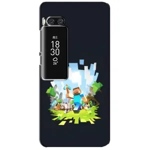 Чехол Майнкрафт на Meizu Pro 7 Plus (AlphaPrint) Minecraft (персонажи Minecraft)