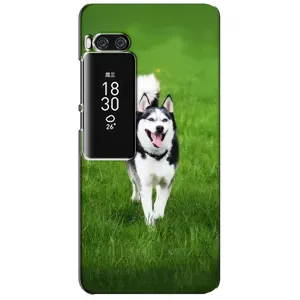 Чохол з Хаскі Meizu Pro 7 Plus - (AlphaPrint) (Радісний Хаскі)