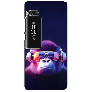 Чехол с Обезьянами Meizu Pro 7 Plus - (AlphaPrint) (Стильная обезьяна)