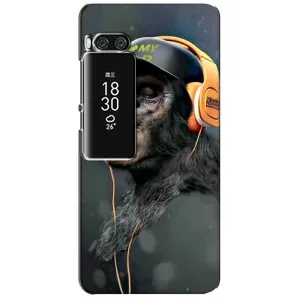 Чехол с Обезьянами Meizu Pro 7 Plus - (AlphaPrint) (В наушниках)