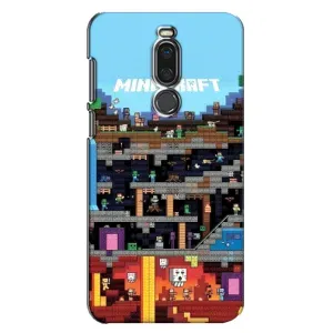 Чехол Майнкрафт на Meizu X8 (AlphaPrint) Minecraft (фон Minecraft)