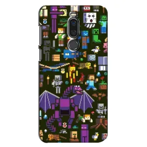 Чехол Майнкрафт на Meizu X8 (AlphaPrint) Minecraft (Коллаж Майнкрафт)