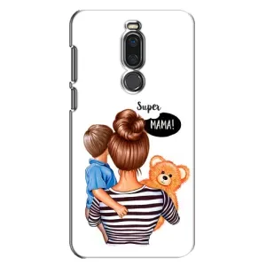 Чехол с печатью для Meizu X8 - (Мама с ребенком) (AlphaPrint) (Мама с сыном)