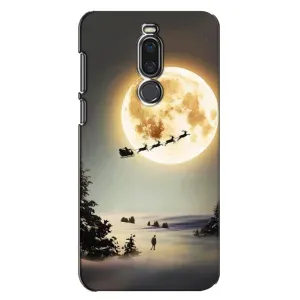 Новогодние, Праздничные Чехлы для Meizu X8 - 2024 год (Санта на луне)