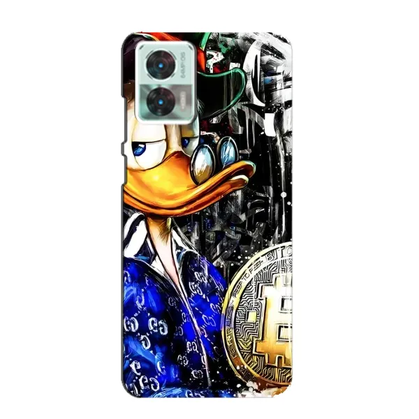 Чехол с принтом «Биткойн Скрудж» для Motorola Edge 30 Neo