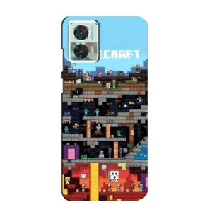 Чехол Майнкрафт на Motorola Edge 30 Neo (AlphaPrint) Minecraft (фон Minecraft)