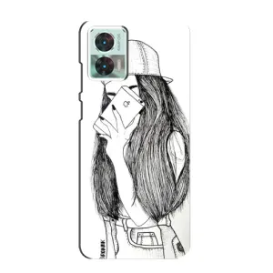 Чохол з друком для Motorola Edge 30 Neo - (Мода) (AlphaPrint) (Фото дівчини)